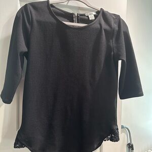 Black top with lace detail